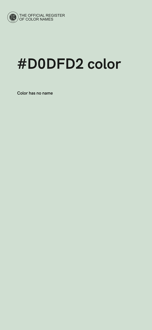 #D0DFD2 color image