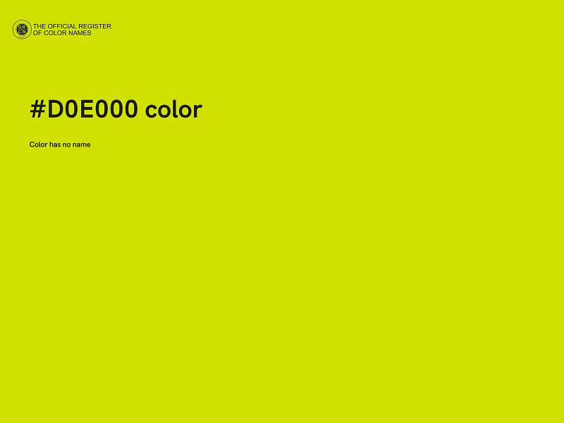 #D0E000 color image