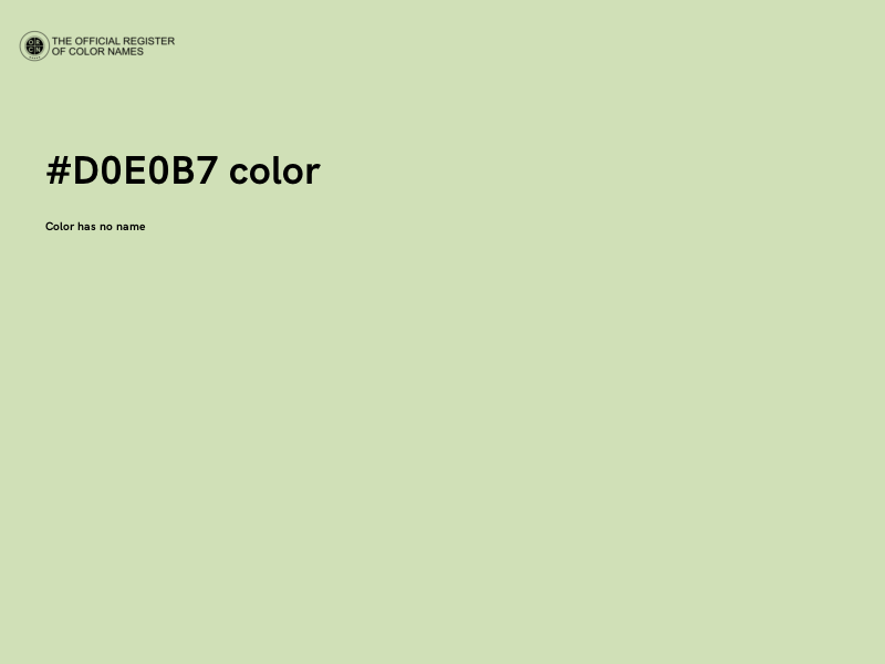 #D0E0B7 color image