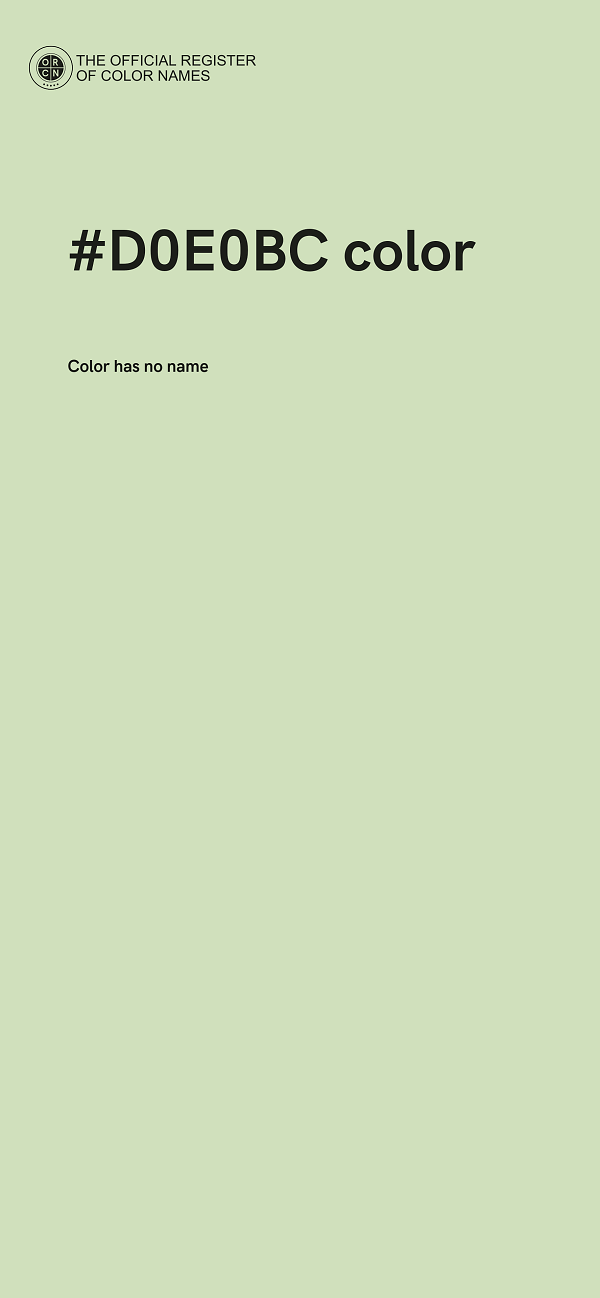 #D0E0BC color image