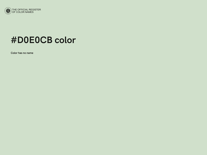 #D0E0CB color image