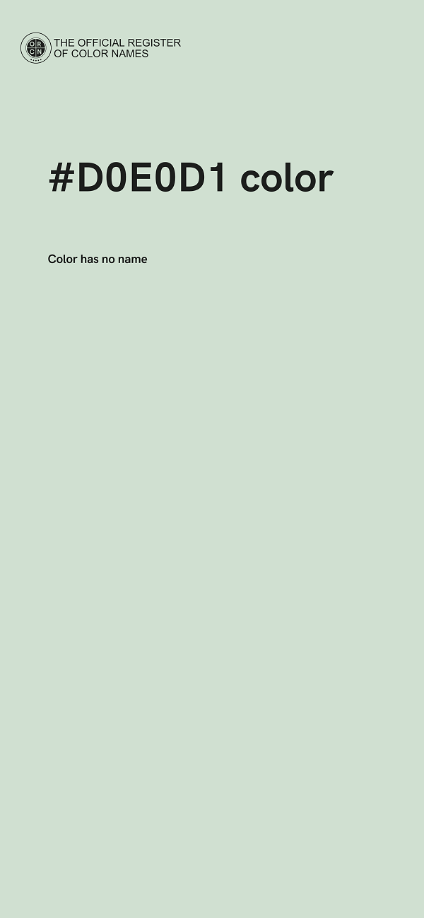 #D0E0D1 color image
