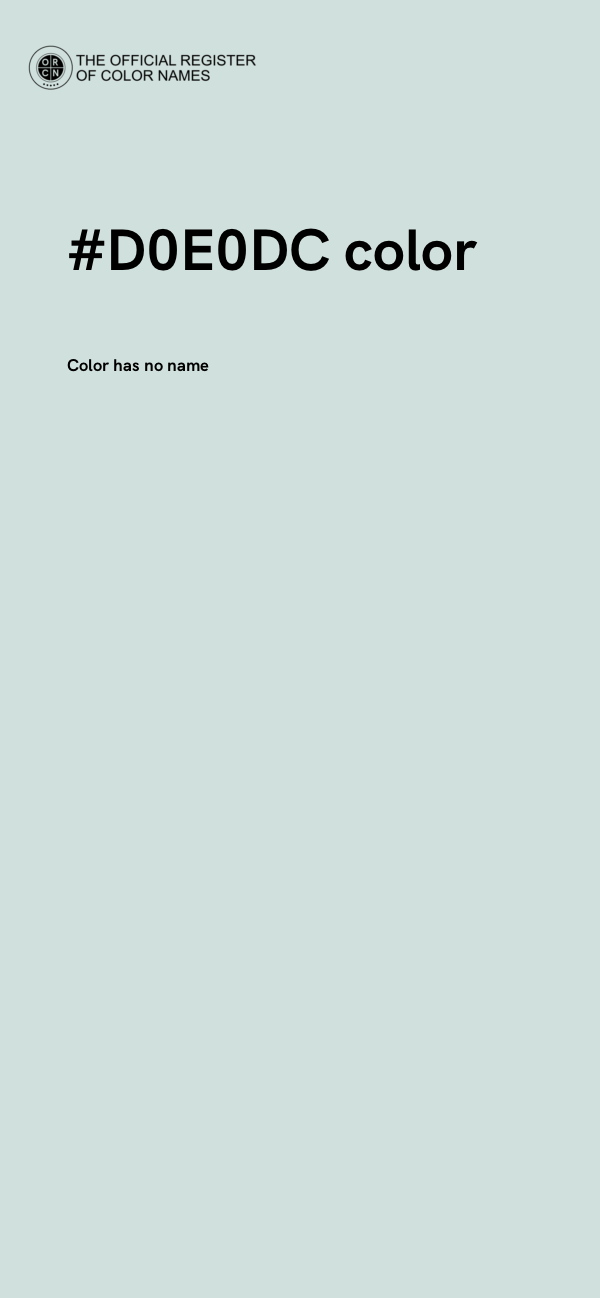 #D0E0DC color image