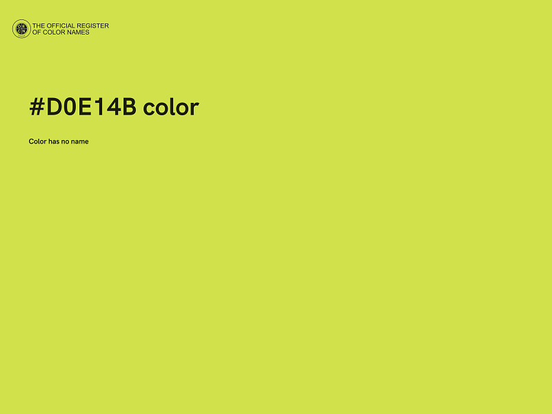 #D0E14B color image