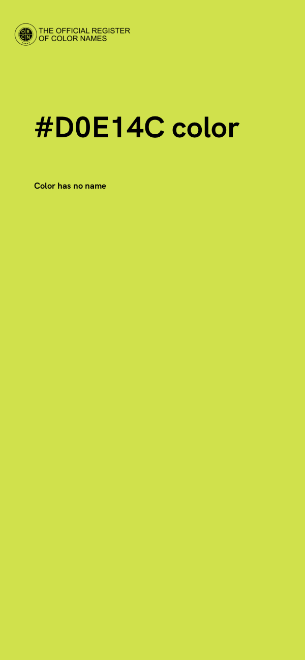 #D0E14C color image