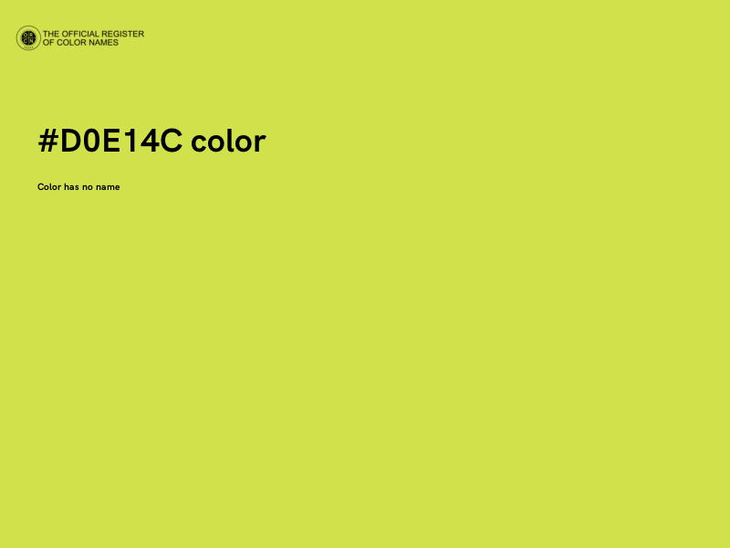 #D0E14C color image