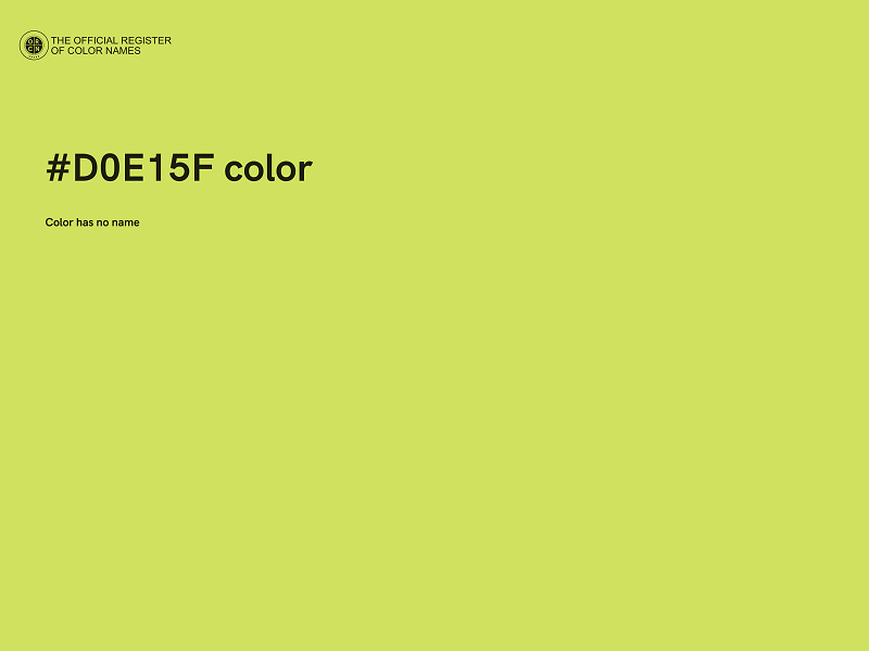 #D0E15F color image