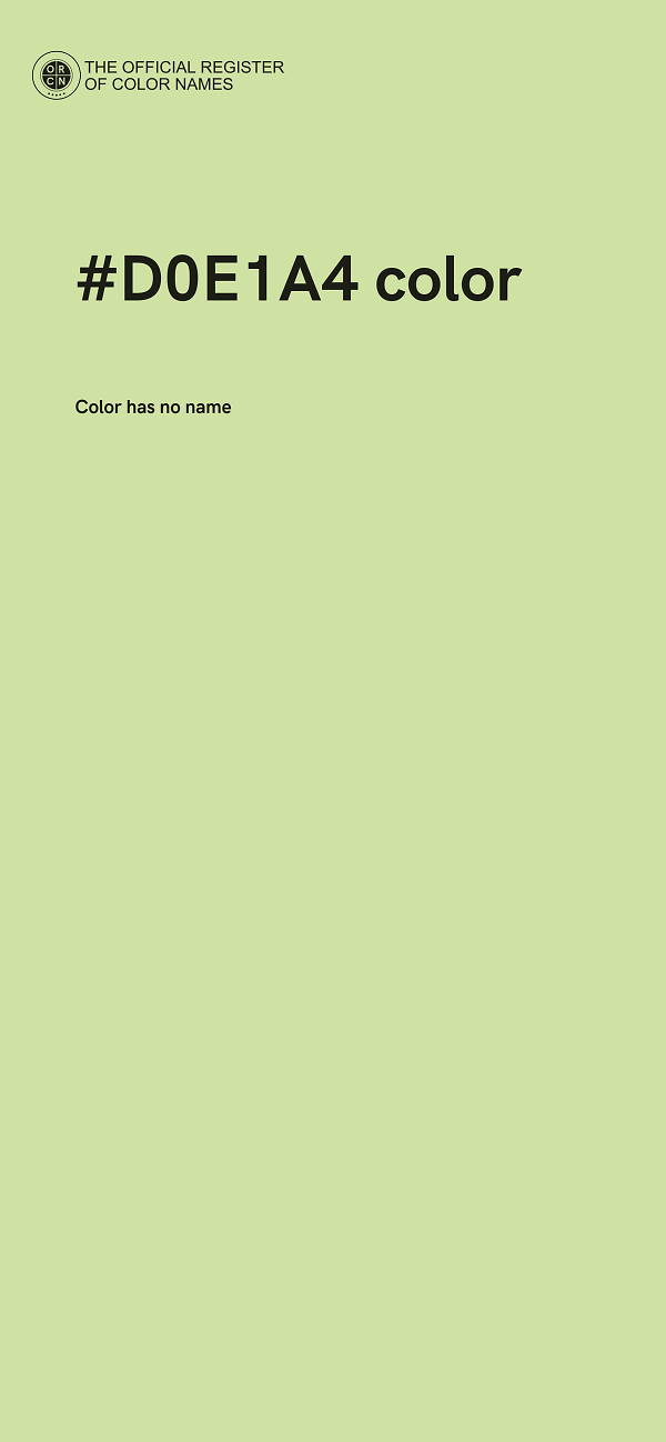 #D0E1A4 color image