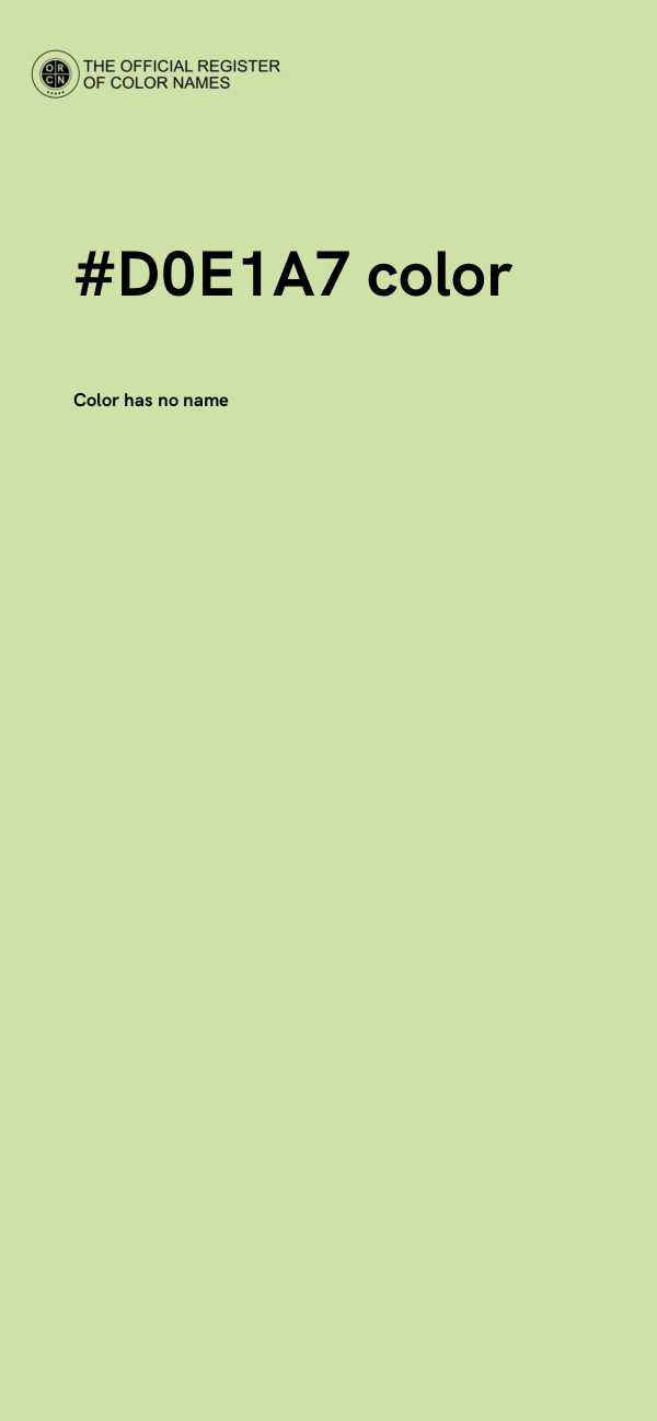 #D0E1A7 color image