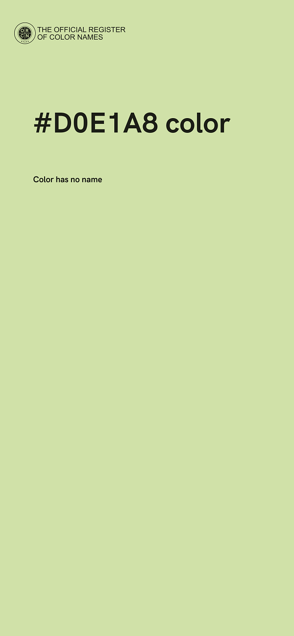 #D0E1A8 color image