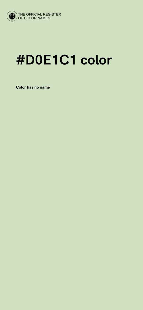 #D0E1C1 color image