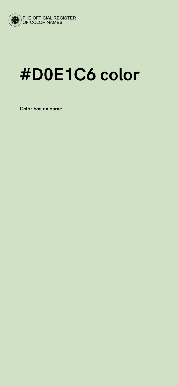 #D0E1C6 color image
