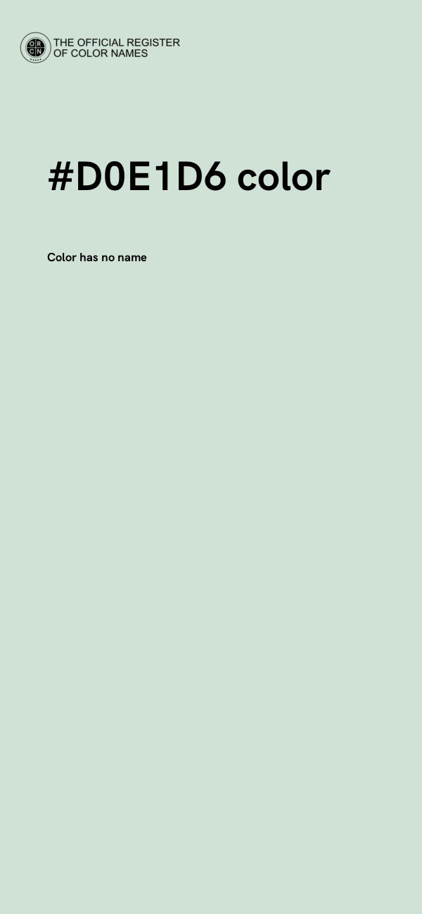 #D0E1D6 color image
