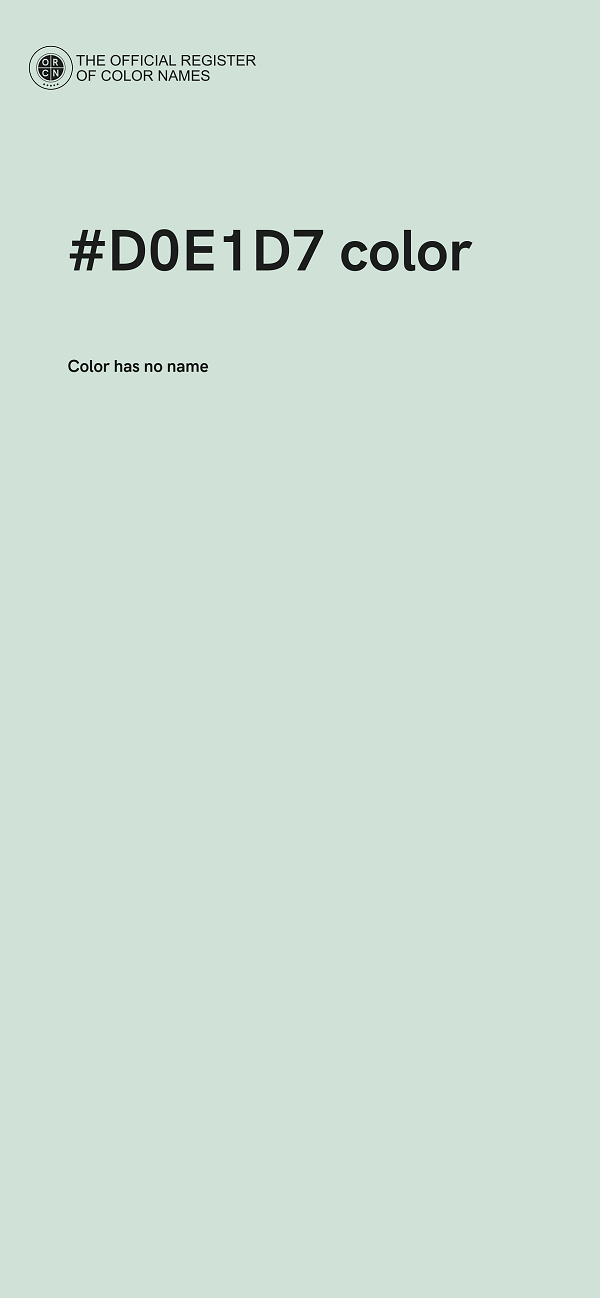 #D0E1D7 color image