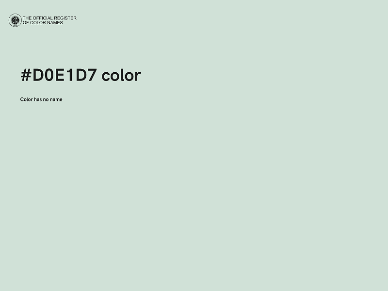 #D0E1D7 color image