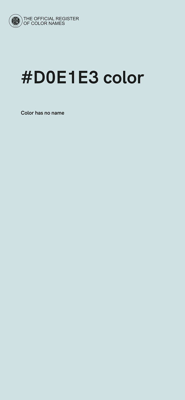 #D0E1E3 color image