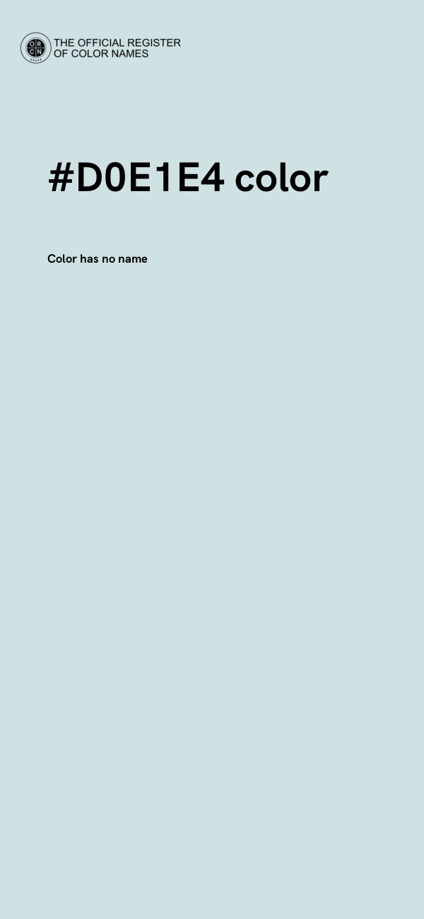 #D0E1E4 color image