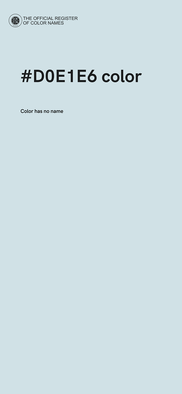 #D0E1E6 color image