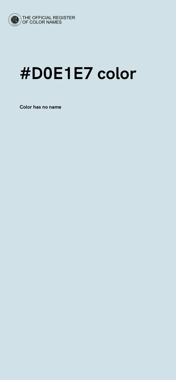 #D0E1E7 color image