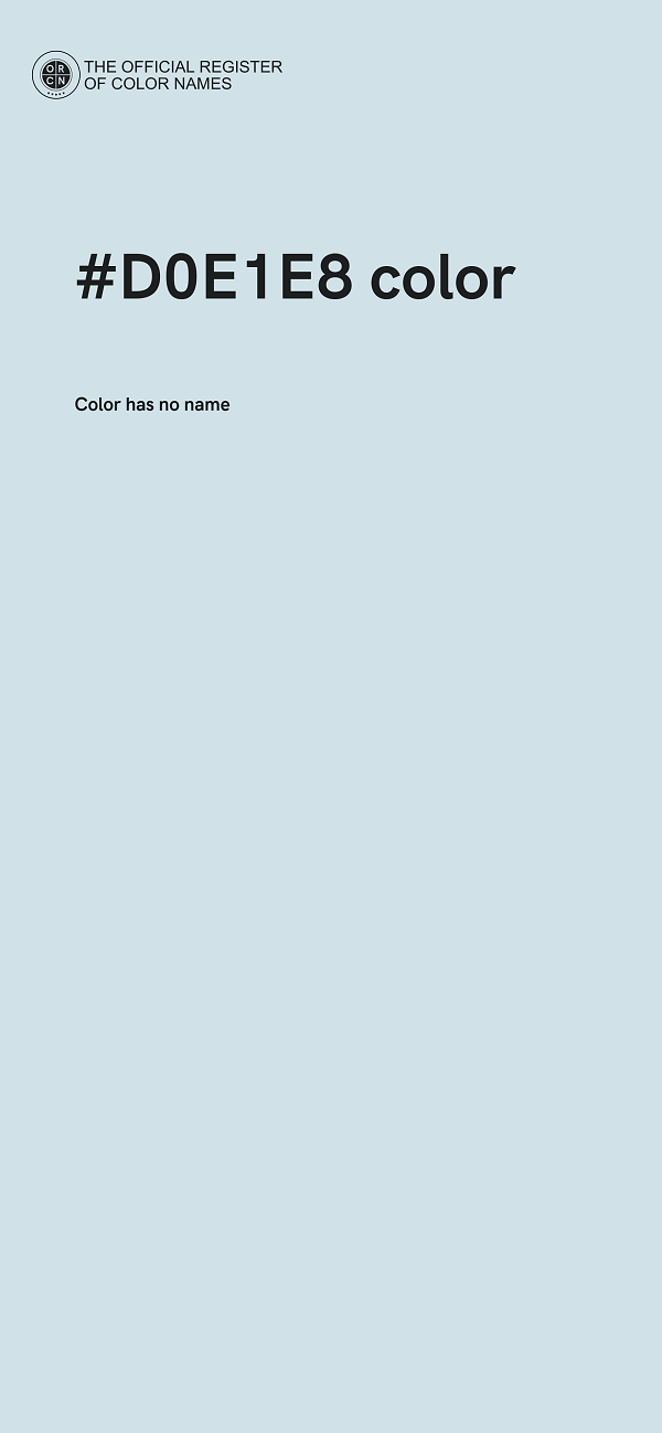 #D0E1E8 color image