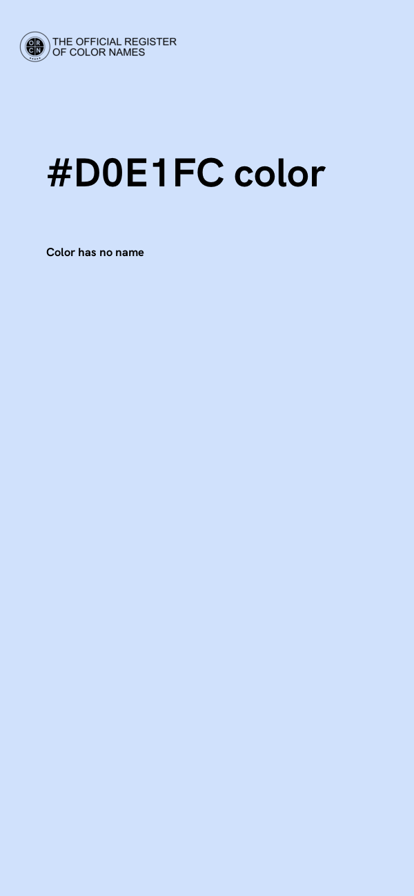 #D0E1FC color image