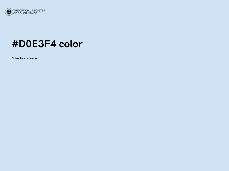 #D0E3F4 color image
