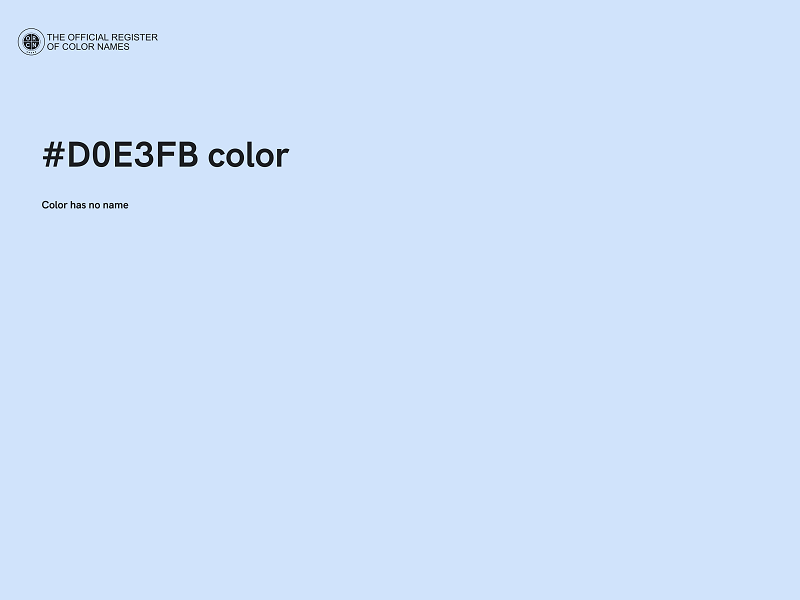 #D0E3FB color image