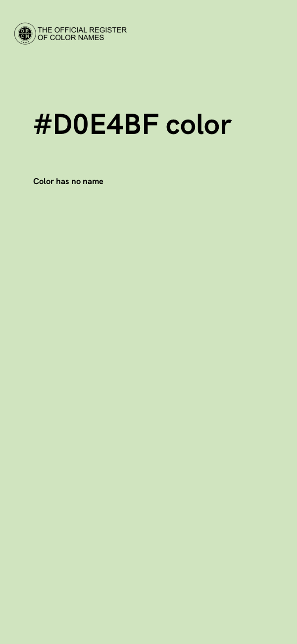 #D0E4BF color image