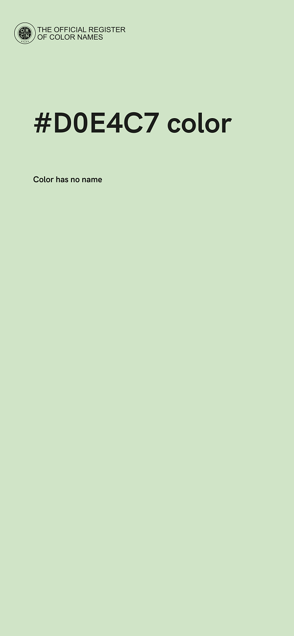 #D0E4C7 color image