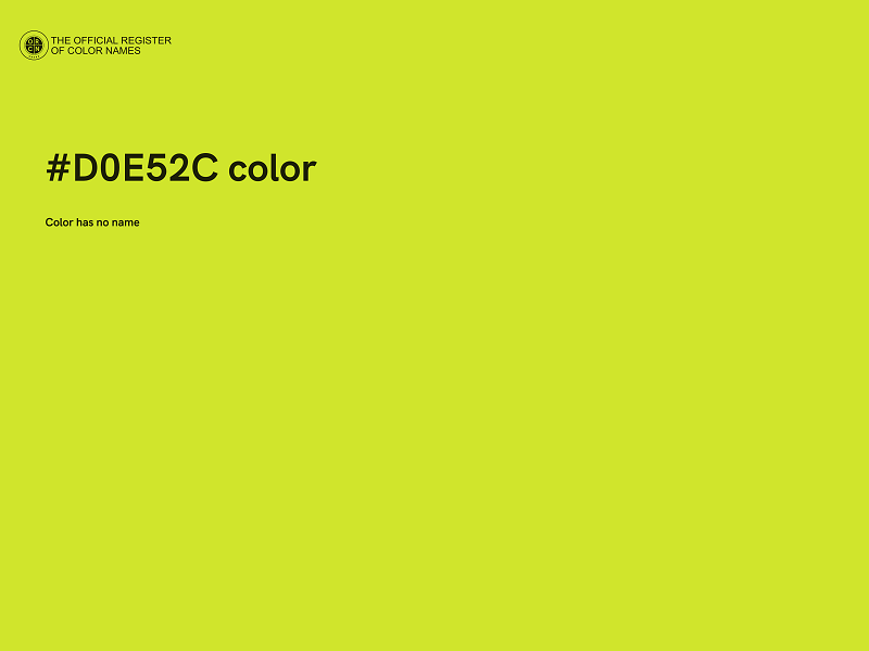 #D0E52C color image