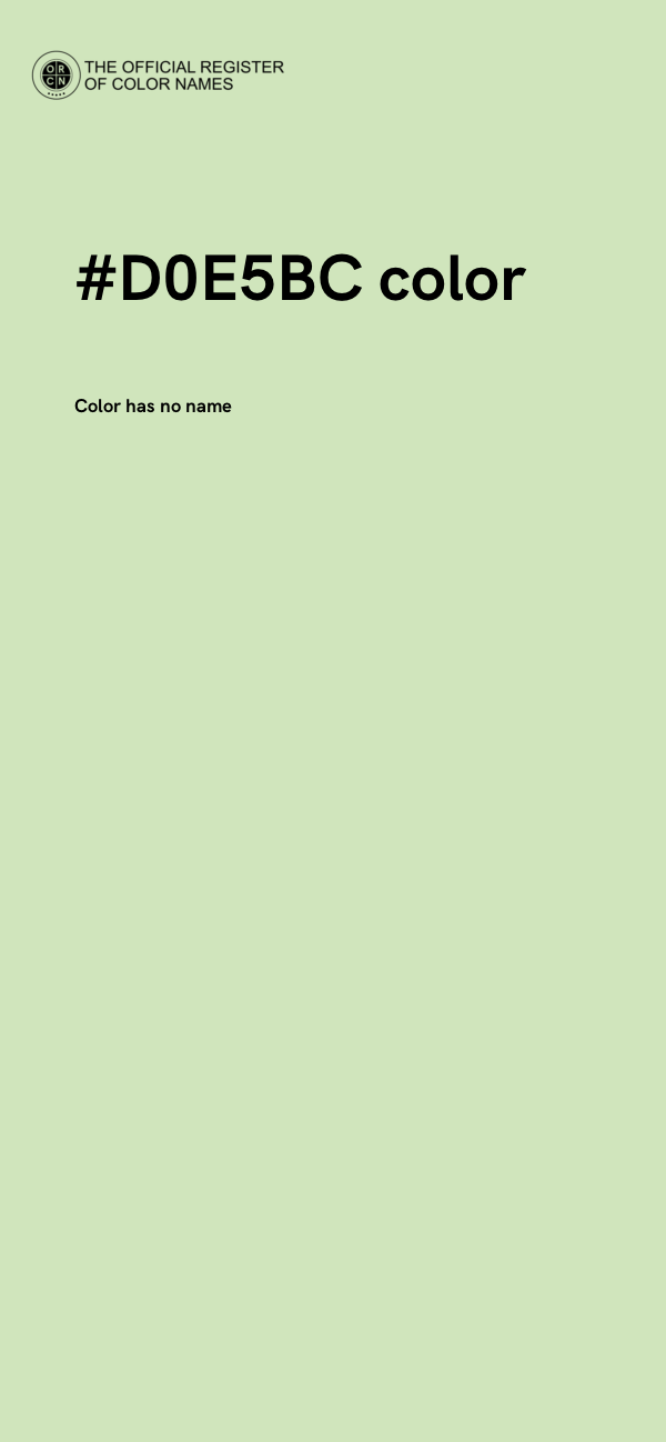 #D0E5BC color image