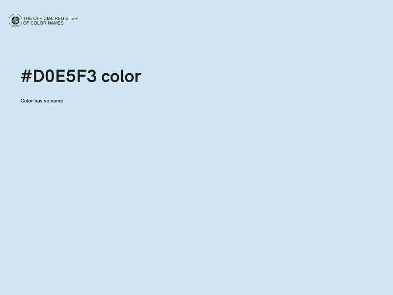 #D0E5F3 color image