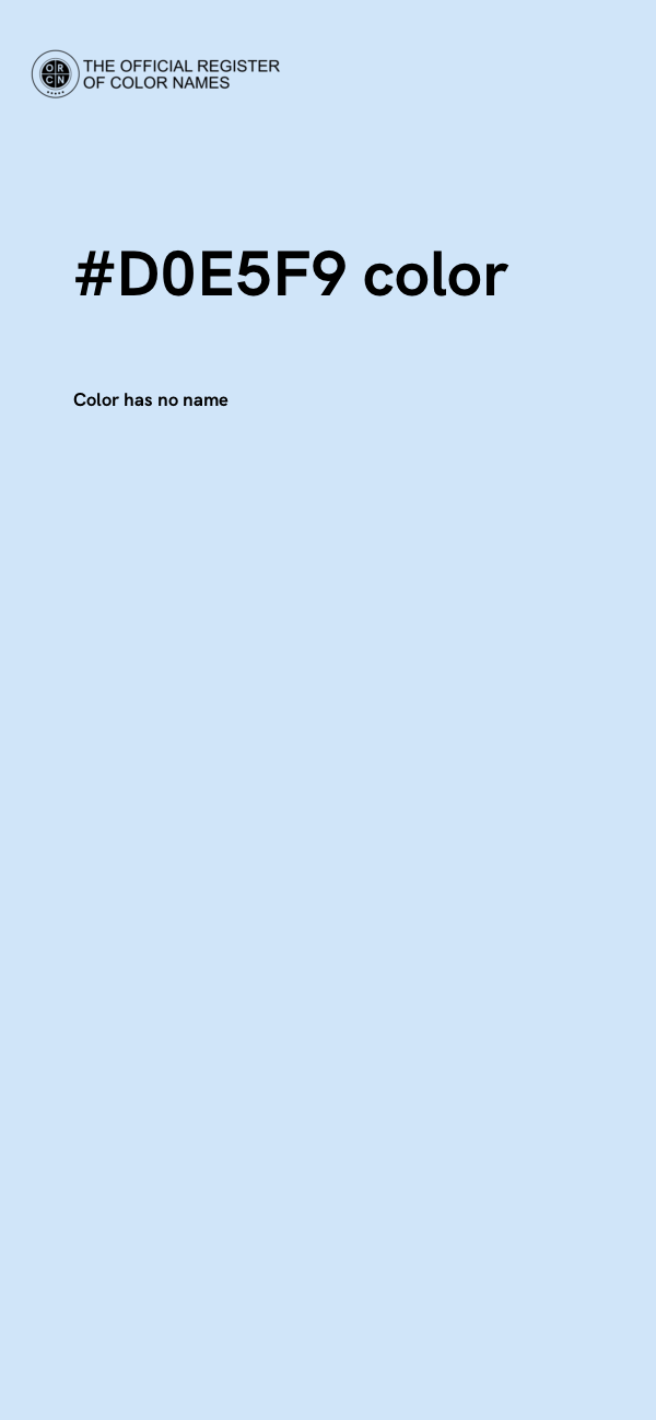 #D0E5F9 color image
