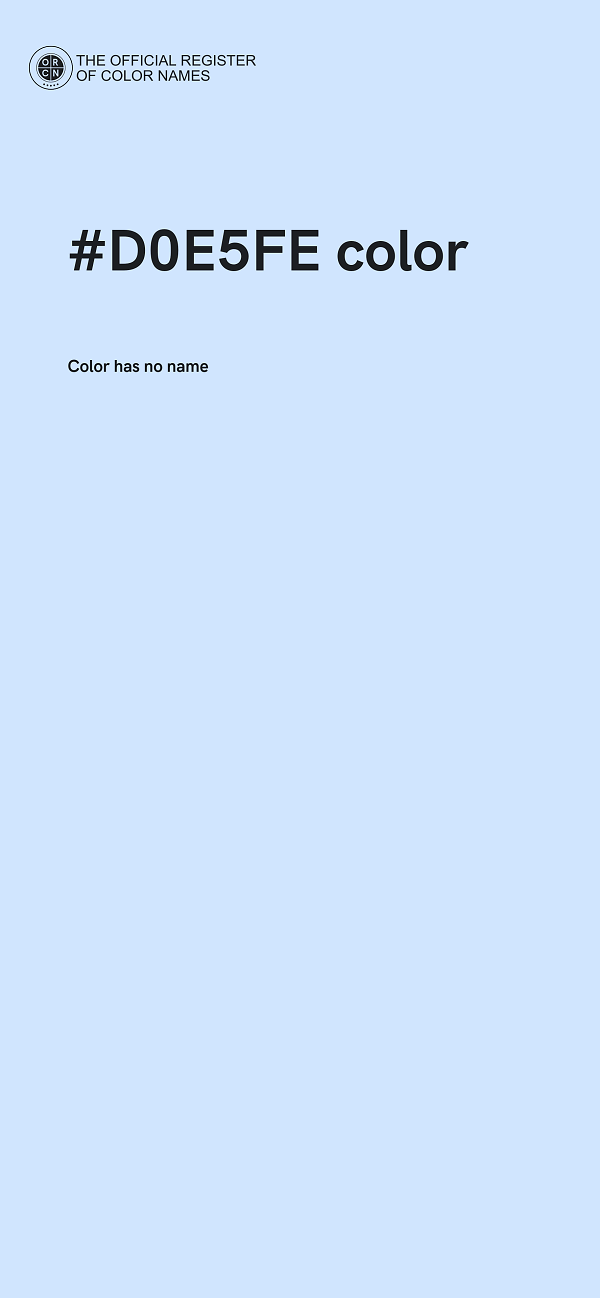 #D0E5FE color image