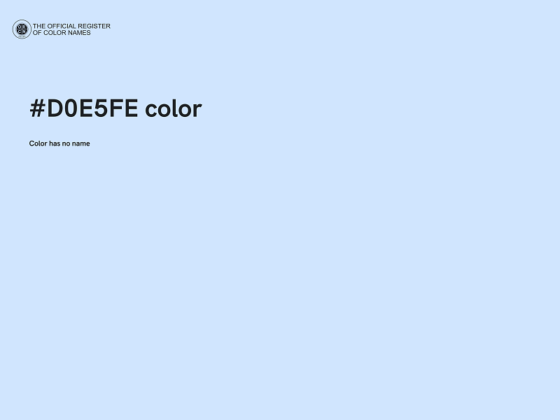 #D0E5FE color image