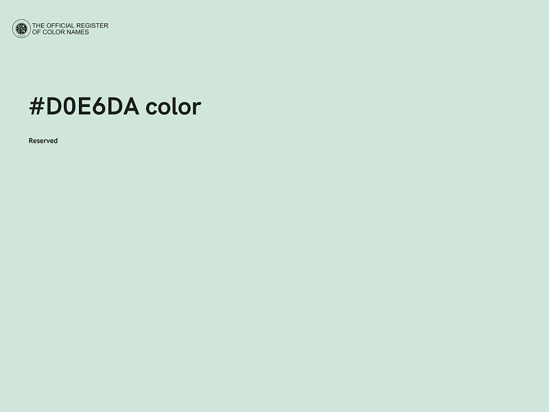 #D0E6DA color image