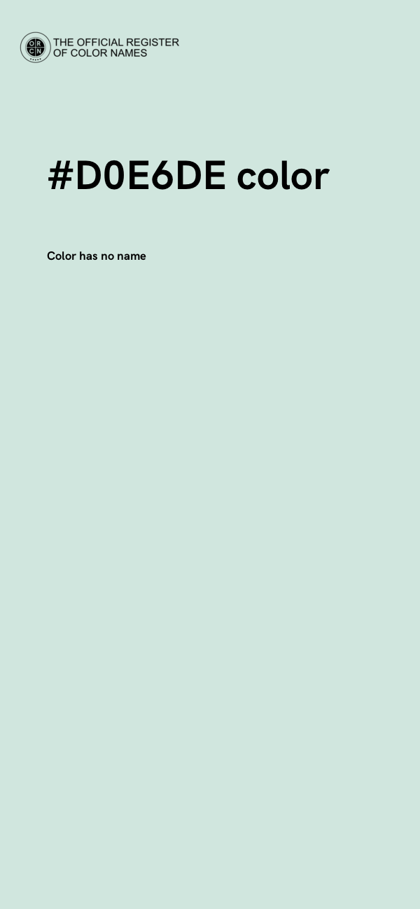 #D0E6DE color image