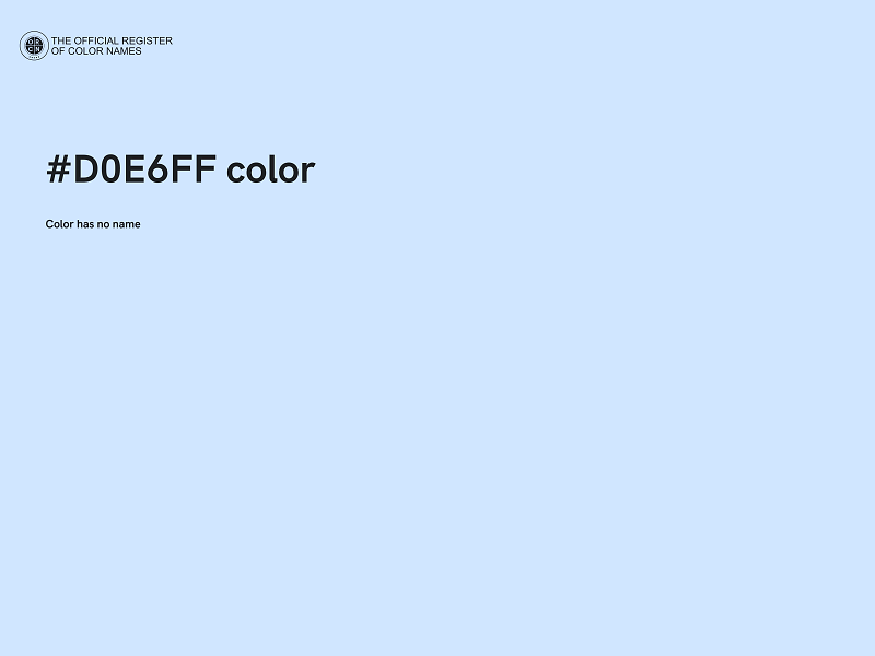 #D0E6FF color image