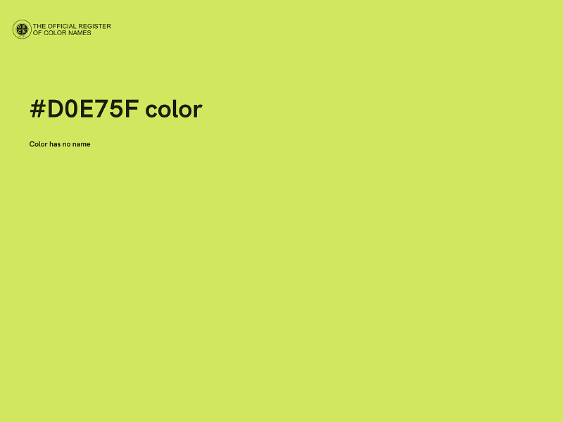 #D0E75F color image