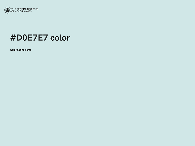 #D0E7E7 color image