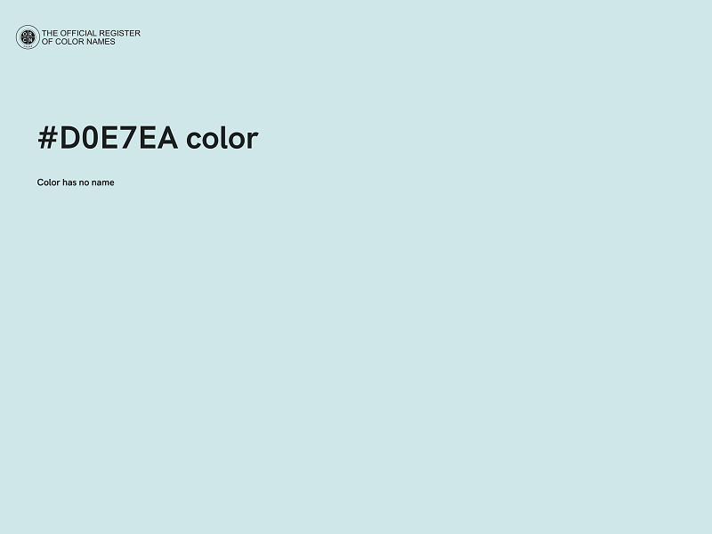 #D0E7EA color image