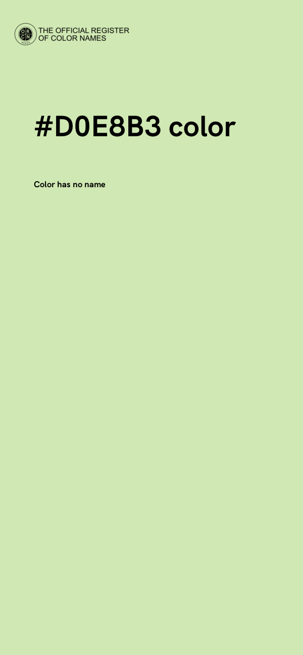 #D0E8B3 color image