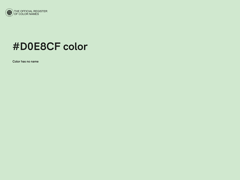 #D0E8CF color image