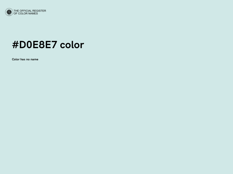 #D0E8E7 color image