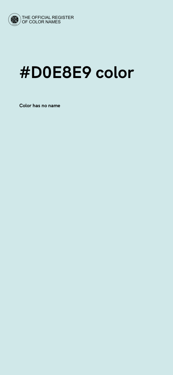 #D0E8E9 color image