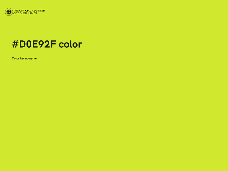 #D0E92F color image