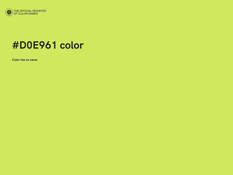 #D0E961 color image