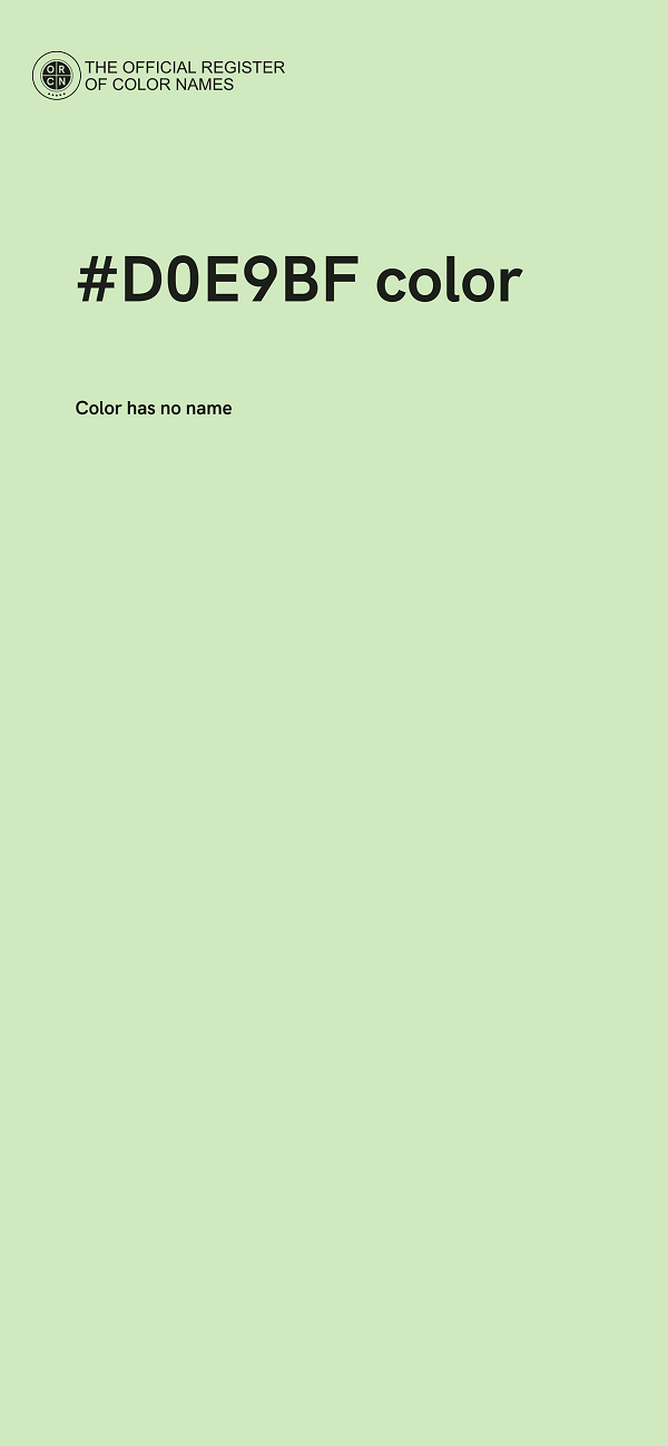 #D0E9BF color image