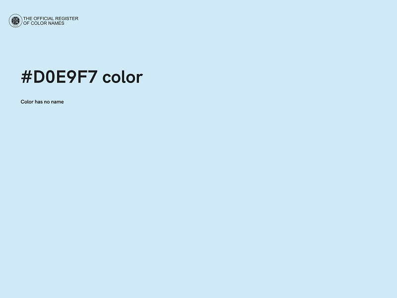 #D0E9F7 color image