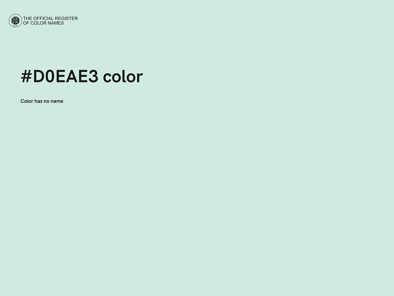 #D0EAE3 color image